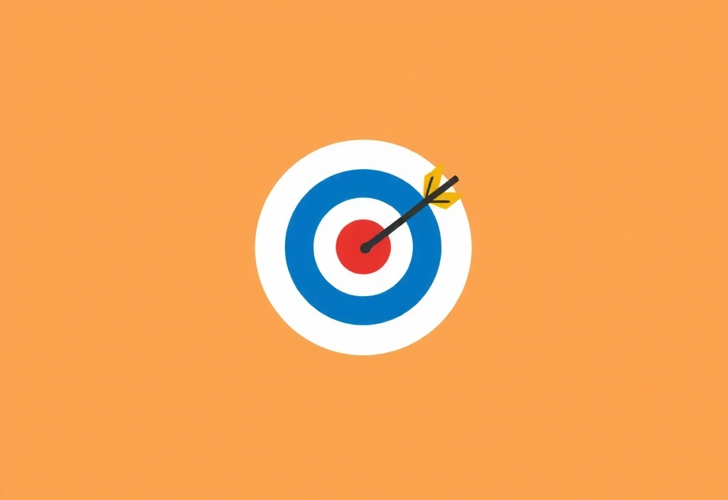 Target icon with an arrow hitting the center, symbolizing targeted advertising