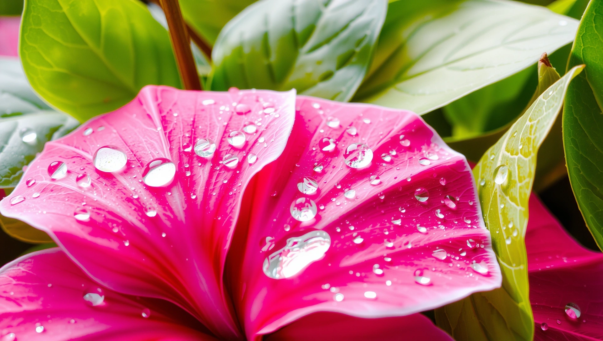 Vibrant botanical elements with soft light, symbolizing natural skincare and radiance